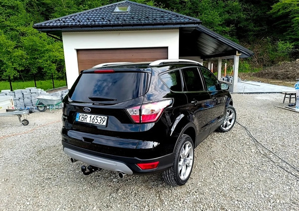 Ford Kuga cena 72600 przebieg: 154927, rok produkcji 2018 z Jedlicze małe 781